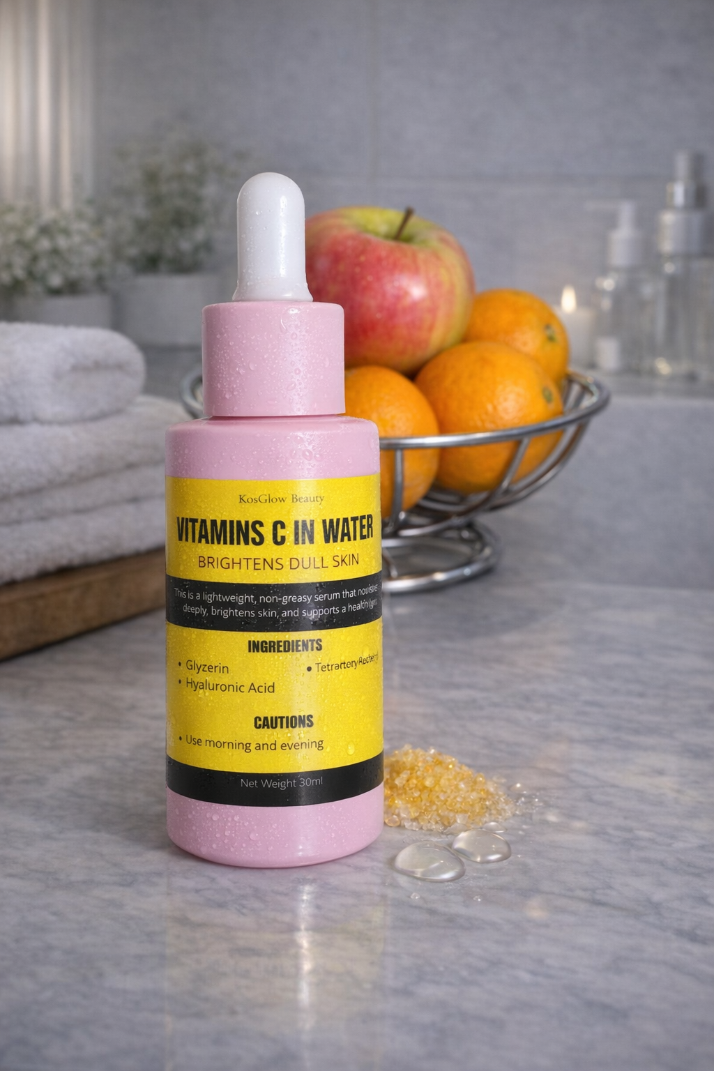 Vitamin C in Water – Brightens Dull Skin